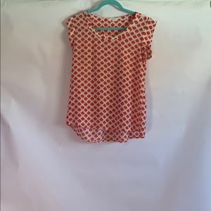 Red and white patterned shirt